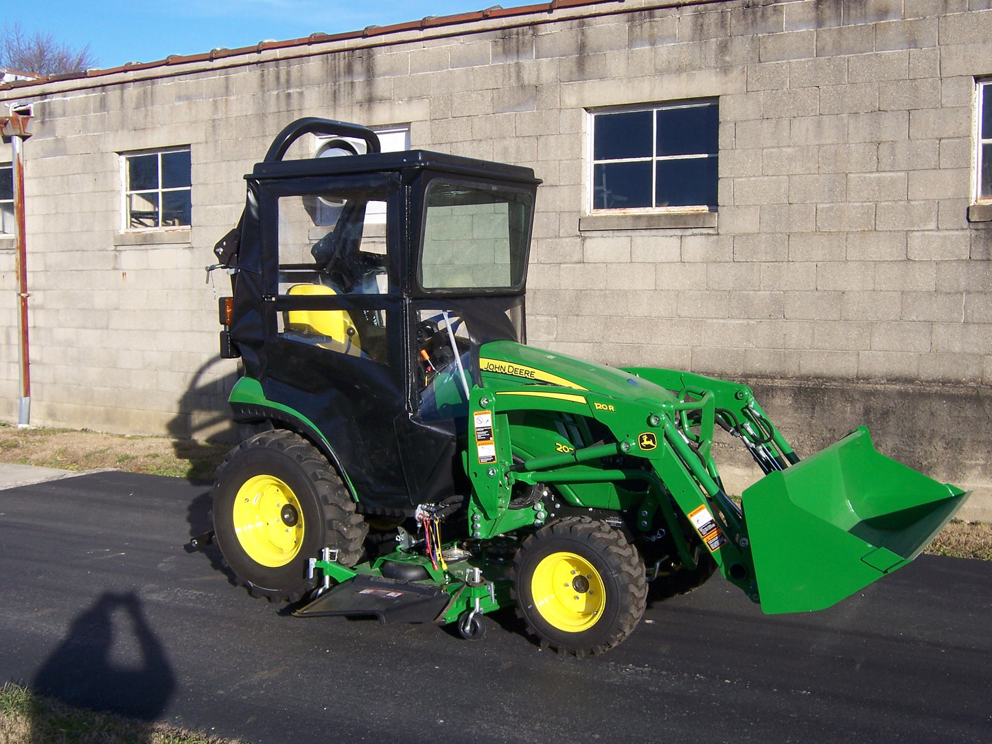 John Deere 2025R w/fuel tank in fender 40267 Hardtop Cab by Original Tractor Cab